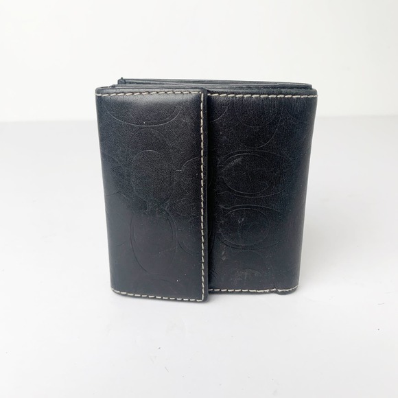 Coach Black Pockets Leather Wallet - Picture 7 of 7
